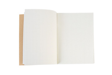 Notebook and pen isolated on white background with clipping path