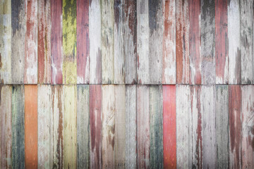 Old wood wall colorful texture background