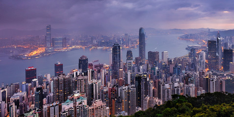 Hong  Kong night view