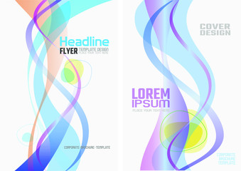 Modern cover background with pastel colors and geometric shapes.