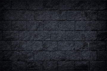 Black stone brick wall texture dark wall texture abstract background
