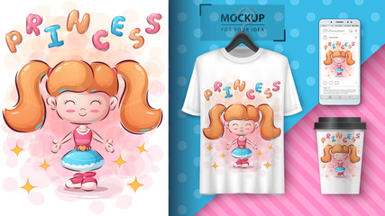 Cute girl poster and merchandising