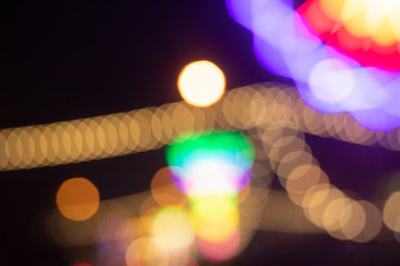 Blur image of city lights in the night.