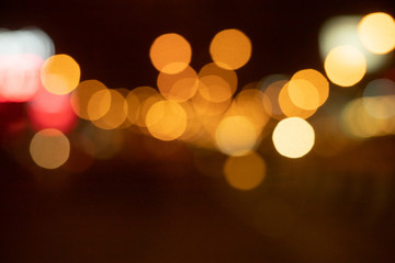 Blur image of city lights in the night.