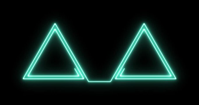 Neon spiral in the form of two connected triangles.