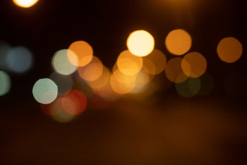 Fototapeta premium Blur image of city lights in the night.