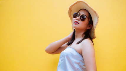 portrait of young woman in sunglasses