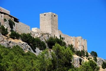 Fototapeta na wymiar View of Santa Catalina castle which overlooks the city, Jaen, Spain.