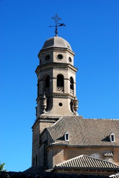 View of the Cathedral bell tower, Baeza, Spain.