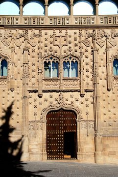 Front entrance to the Jabalquinto Palace, Baeza, Spain.