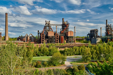 Industrial factory in Duisburg, Germany.