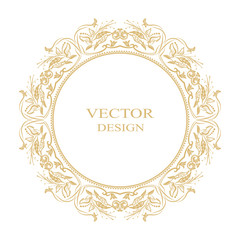 Round decorative baroque ornament.