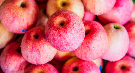 background of red apples