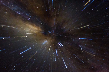 Stars and galaxy outer space sky night universe black starry background of shiny starfield