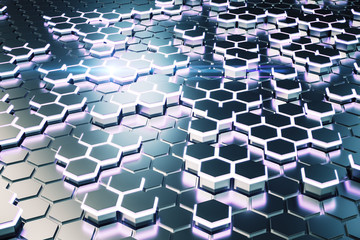 Creative digital honeycomb wallpaper