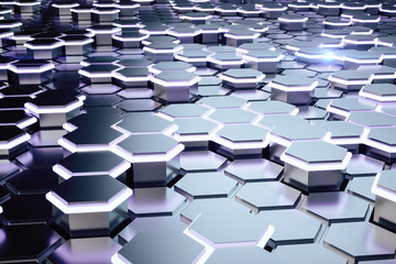 Creative digital honeycomb background.