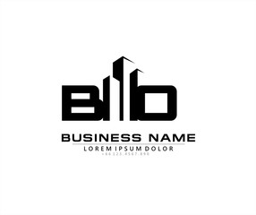 B O BO Initial building logo concept