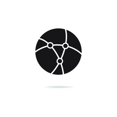 Global network icon design isolated on white background. Vector illustration