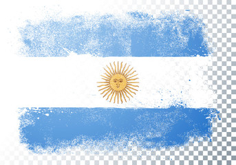Vector Illustration Abstract Grunge Flag Of Argentina - obrazy, fototapety, plakaty