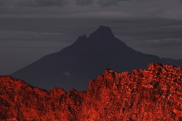 Nyiragongo Volcano  Mikeno view  Congo