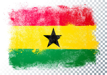 Vector Illustration Abstract Grunge Flag Of Ghana