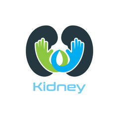 Kidney Care vector illustration design logo template symbol
