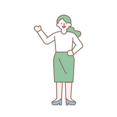 Line art vector people. Office, business worker