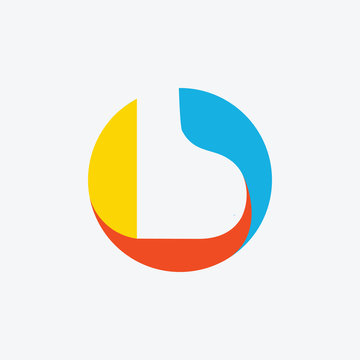 initial letter logo b inside circle shape. letter ob, b o, b inside o rounded white background. technology and digital concept - vector
