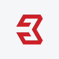 letter B logo abstract. The logo can be used for business consulting and financial companies. construction or sport concept. - vector