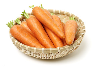 Fresh carrot on a white background
