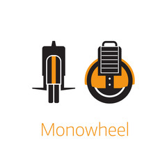 Monowheel Alternative City Transport Icon in Outline Design © krugli