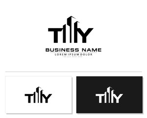 T Y TY Initial building logo concept