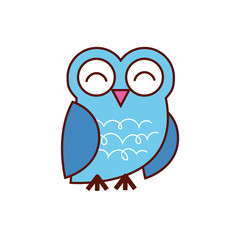 cute owl animal comic character