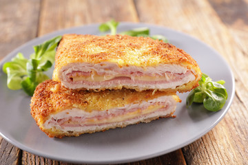 cordon bleu- chicken fillet with ham and cheese