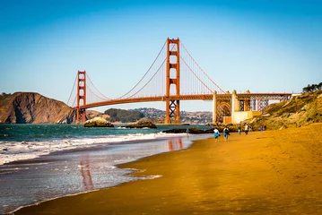Photo sur Plexiglas Plage de Baker, San Francisco Golden Gate Bridge à Baker Beach San Francisco