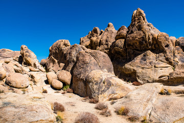 Felsformationen in alabama Hills Kalifornien