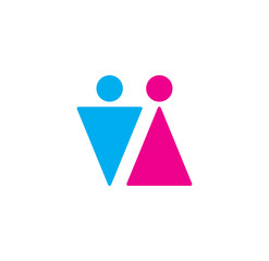 Gender related icon on background for graphic and web design. Creative illustration concept symbol for web or mobile app