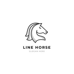 Horse logo Vector linear icons design elements - premium vector