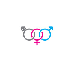 Gender related icon on background for graphic and web design. Creative illustration concept symbol for web or mobile app
