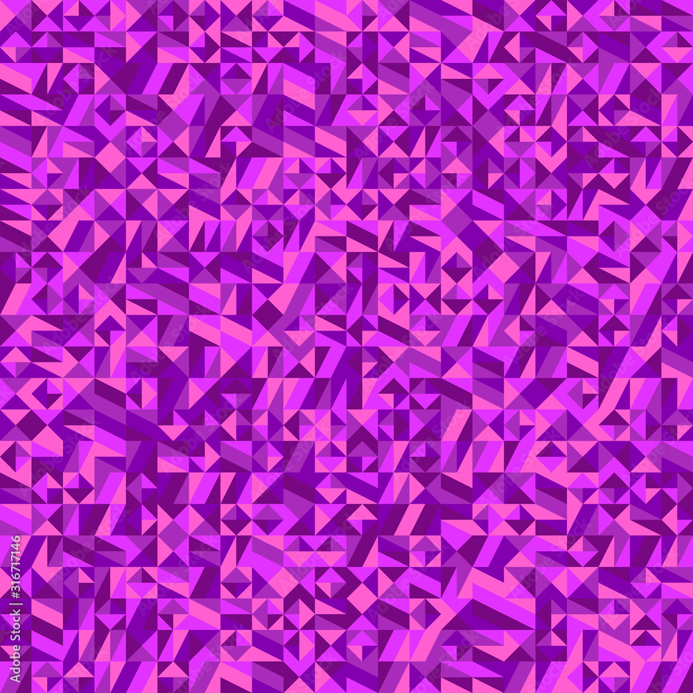 Poster chaotic colorful triangle mosaic pattern background - abstract vector graphic design