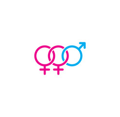 Gender related icon on background for graphic and web design. Creative illustration concept symbol for web or mobile app