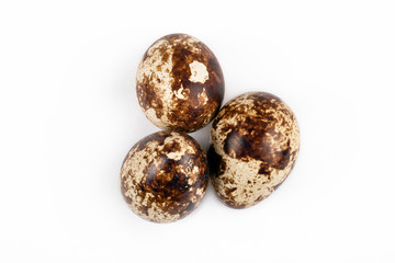 Obraz premium Quail egg on white background. Food, healthy product