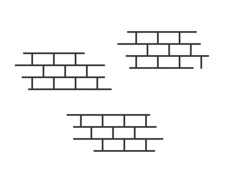 Bricks background or background design element for decoration vector illustration line outline art image