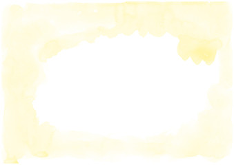 Yellow frame watercolor background. Luxury wedding invitation cards with watercolor texture. Save the date.