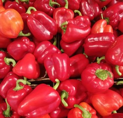  beautiful red background made of pepper