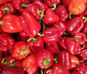  red background made of sweet pepper