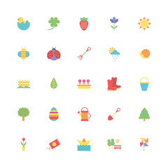 bundle of spring set icons