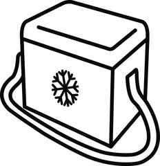 Portable fridge icon
