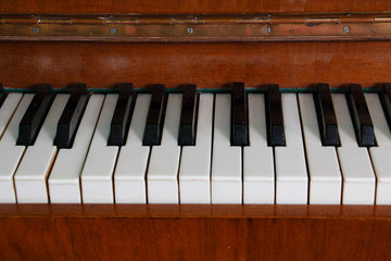Fototapeta na wymiar keyboard piano piano requiring maintenance repair