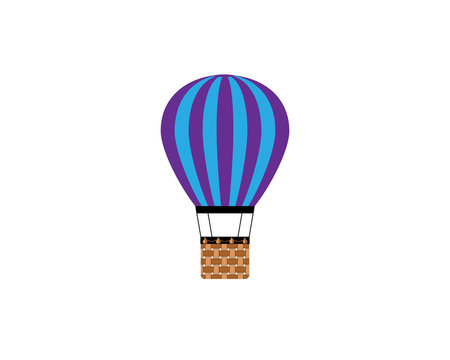 Colorful Hot air balloon isolated on white background. Flying Balloon vector